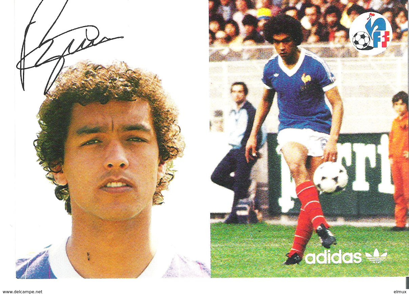 ALAIN MOIZAN. CP Autographe Pub Adidas - Calcio