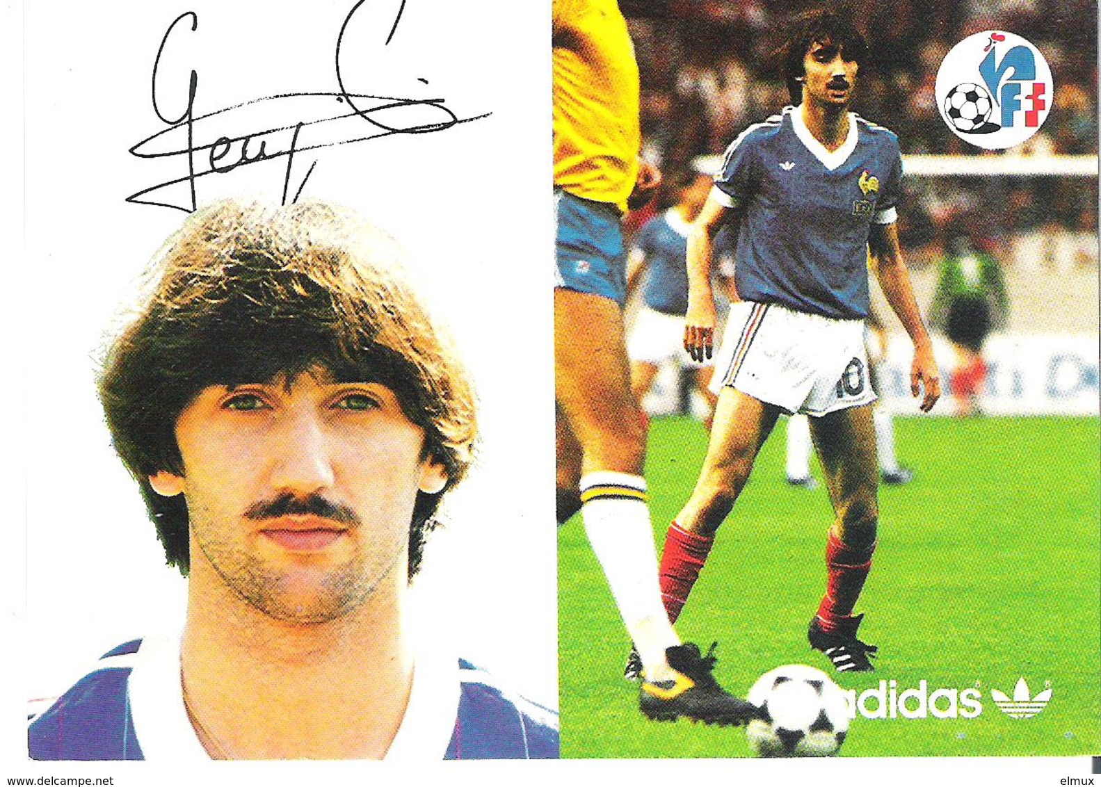 BERNARD GENGHINI.  CP Autographe Pub Adidas - Calcio