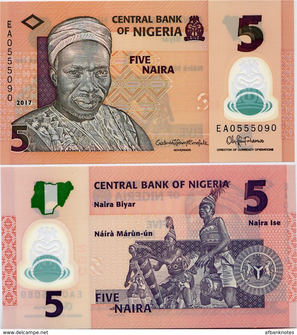 NIGERIA       5 Naira       P-38h       2017        UNC - Nigeria