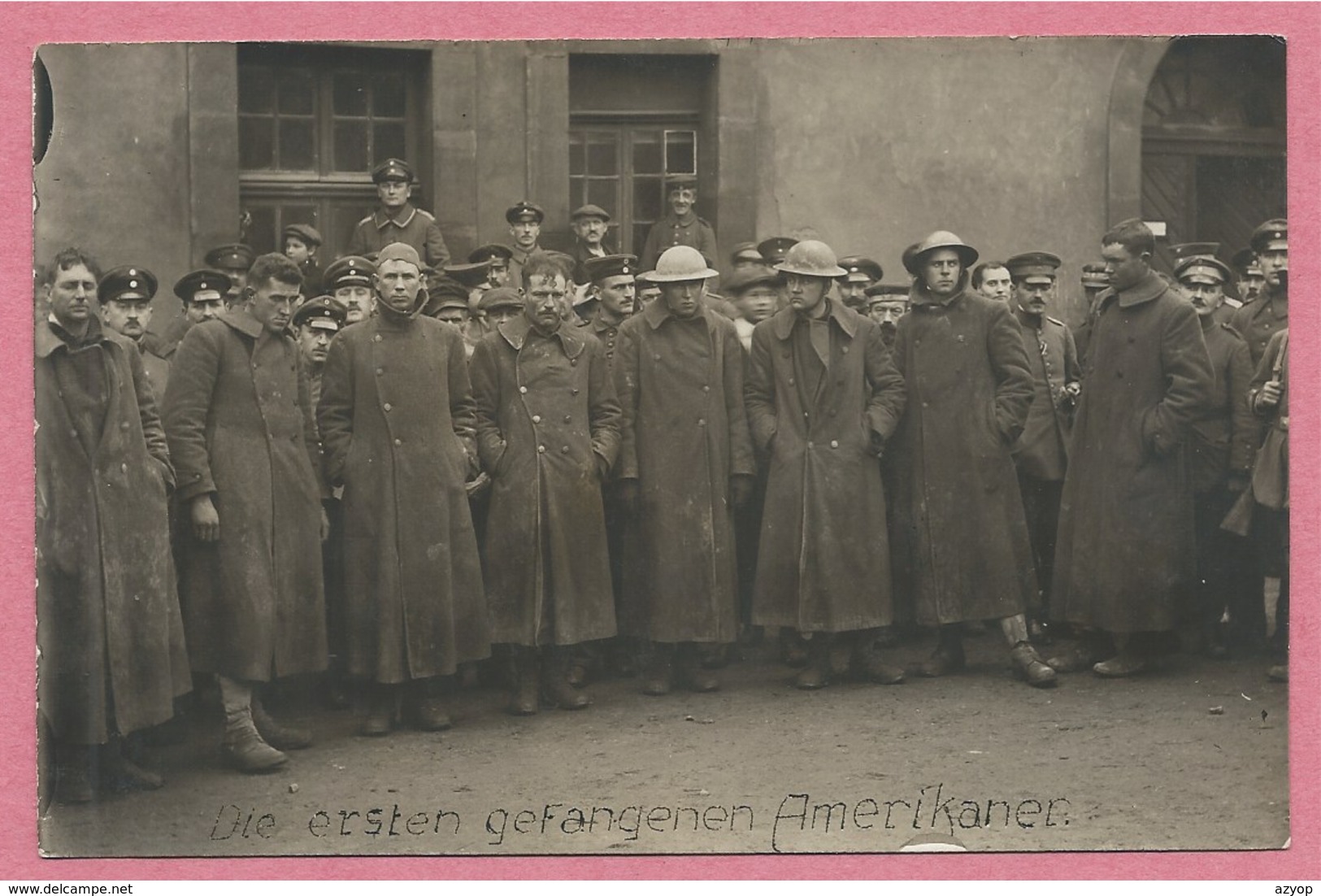 Guerre 14/18 - West-Vlaanderen - Flandre Occidentale - Carte Photo - Foto - Die Ersten Gefangenen Amerikaner - P.O.W - Guerre 1914-18