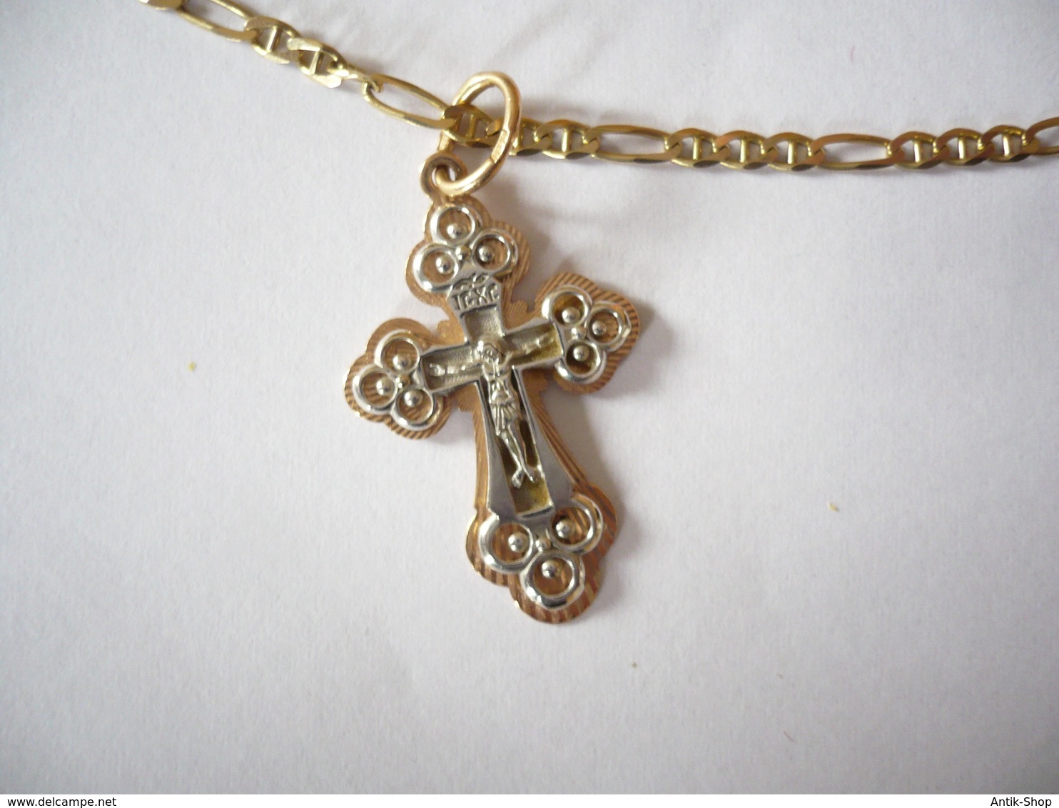 Goldkette Mit Kreuz-Anhänger  (542) Preis Reduziert - Colliers/Chaînes