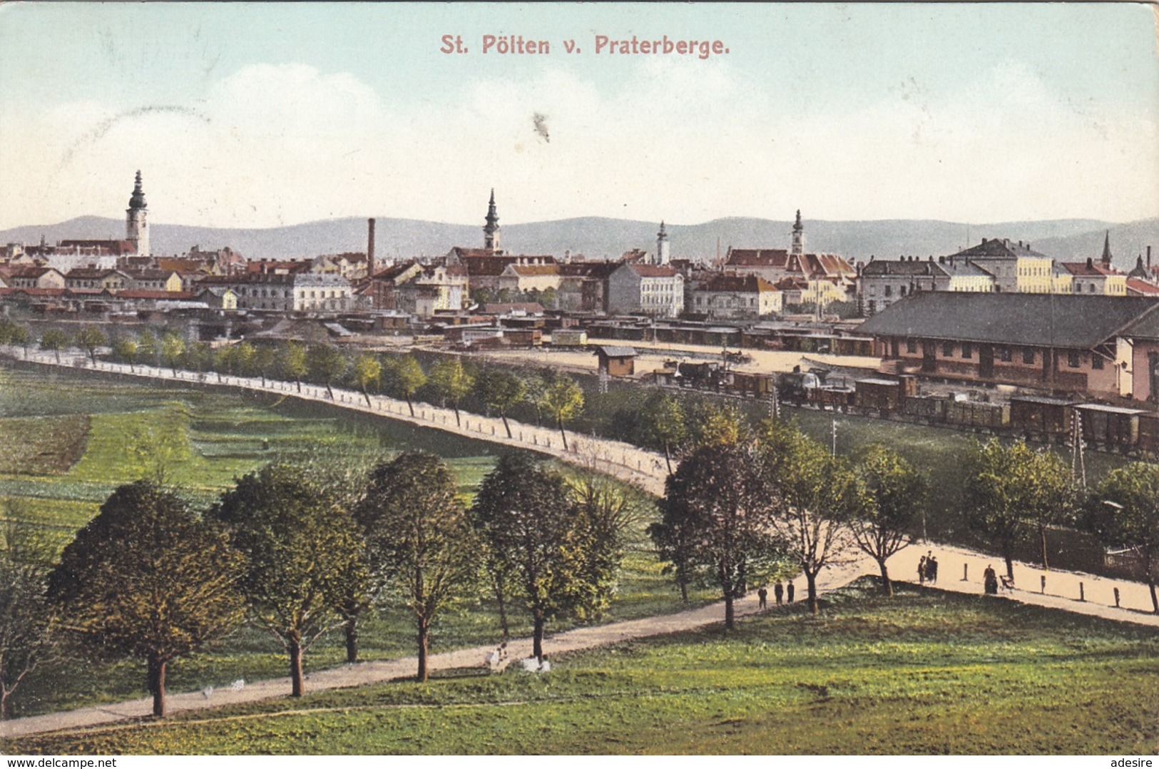 ST.PÖLTEN Vom Praterberge, Gel.1910 - St. Pölten