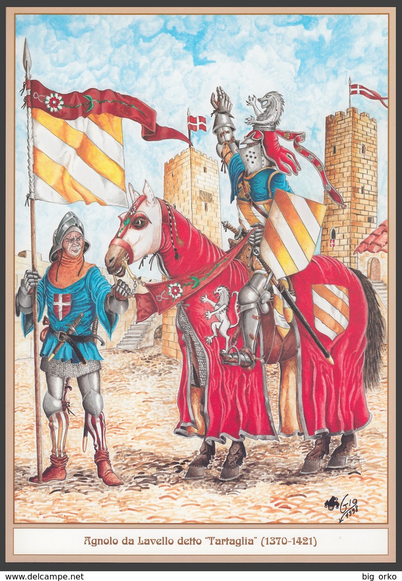 SCHEDA - Editrice Militare Italiana - Agnolo Da Lavello Detto Tartaglia (1370 - 1421) / In Tenuta Da Torneo A Tuscania - Altri & Non Classificati