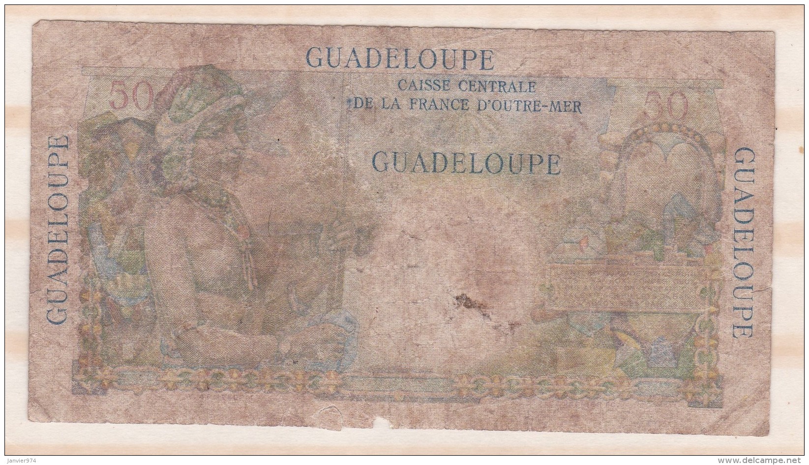 50 Francs Guadeloupe .Caisse Centrale De La France D Outre Mer. - Autres & Non Classés