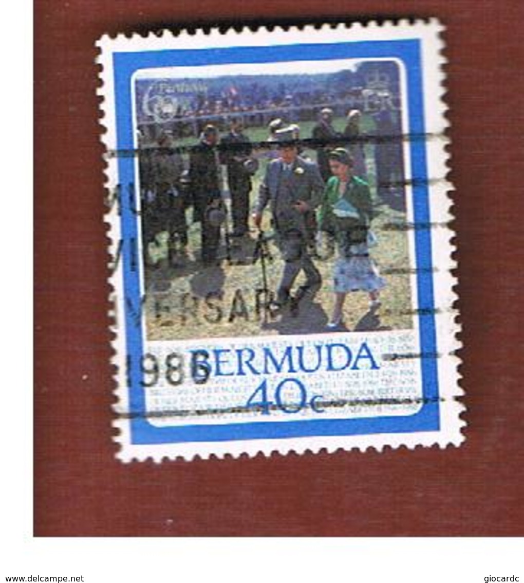 BERMUDA - MI 489  -   1986  60^ BIRTHDAY OF QUEEN ELIZABETH II                                              -   USED° - Bermuda