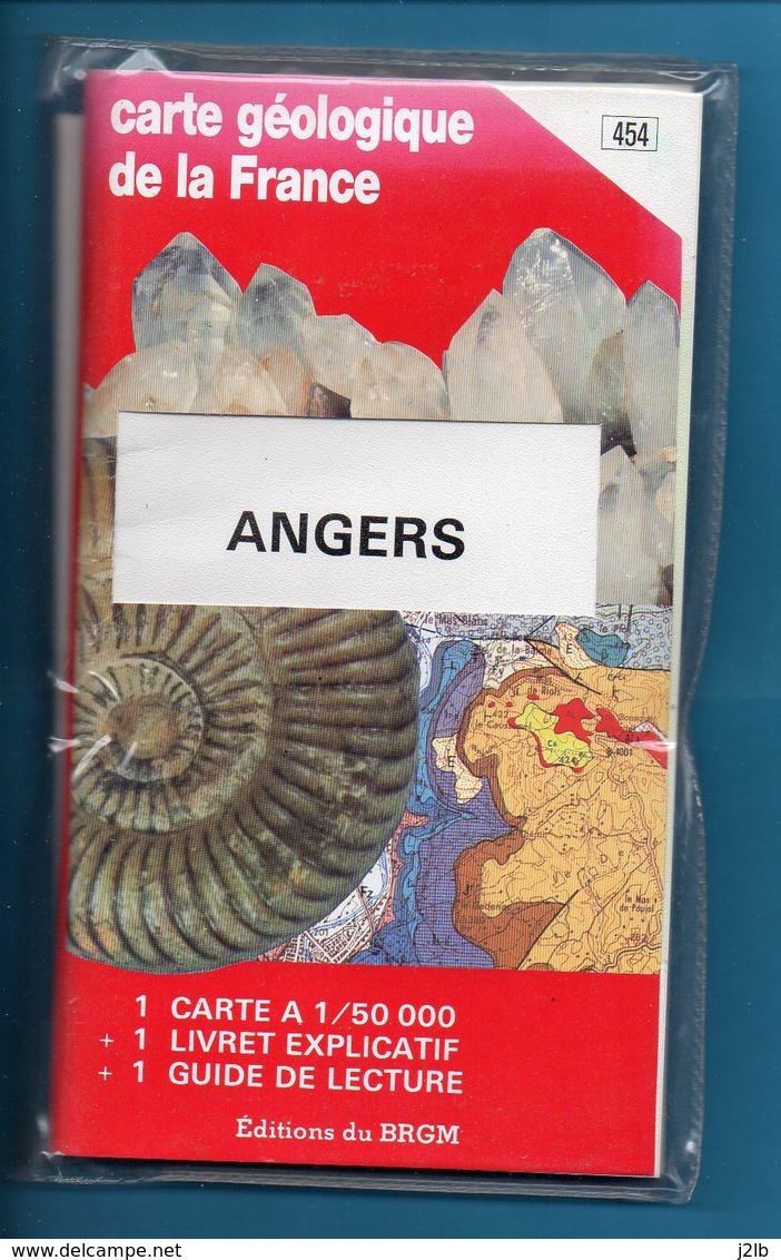 CARTE GEOLOGIQUE DE LA FRANCE - 1:50 000 - 454 ANGERS - Geographical Maps