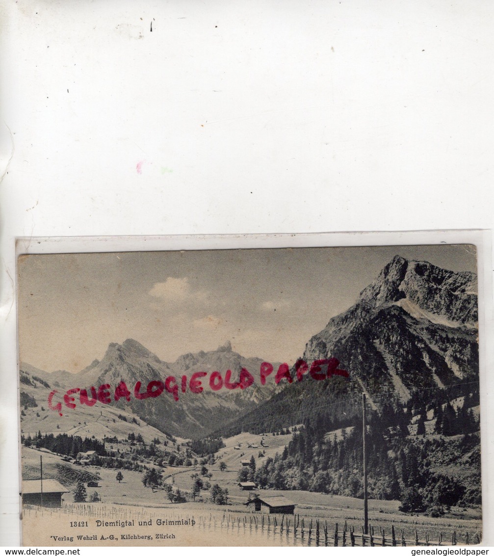 SUISSE -   DIEMTIGTAL UND GRIMMIALP - BERNE -BERN- 1918 - Berna