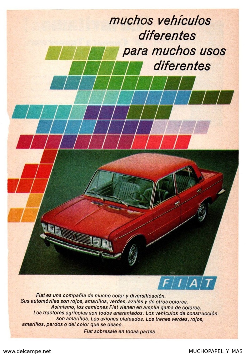 RECORTE DE PRENSA REVISTA O PERIÓDICO PUBLICIDAD COCHE FIAT AUTOMÓVIL COCHE Y TUPPERWARE ADVERTISING PRESS AUTOMÓVIL VER - Reclame