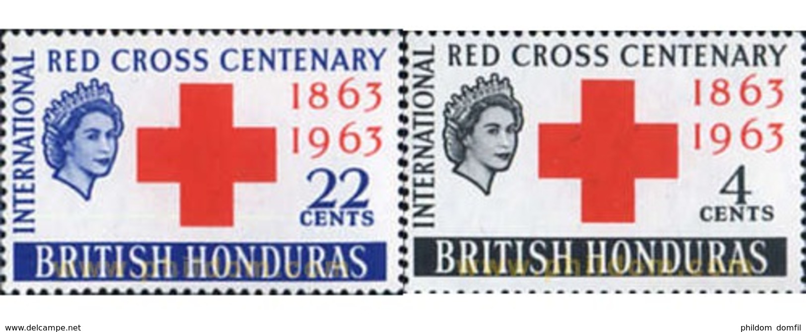Ref. 324206 * MNH * - BRITISH HONDURAS. 1963. CENTENARY OF THE RED CROSS . CENTENARIO DE LA CRUZ ROJA - Honduras Británica (...-1970)