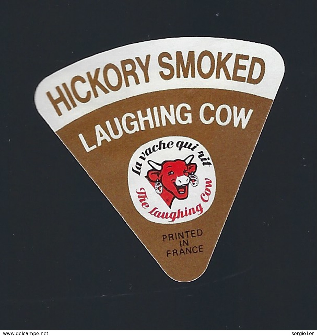 1 étiquette Fromage "portion" La Vache Qui Rit The Laughing Cow Hikory Smoked    Printed In France - Fromage