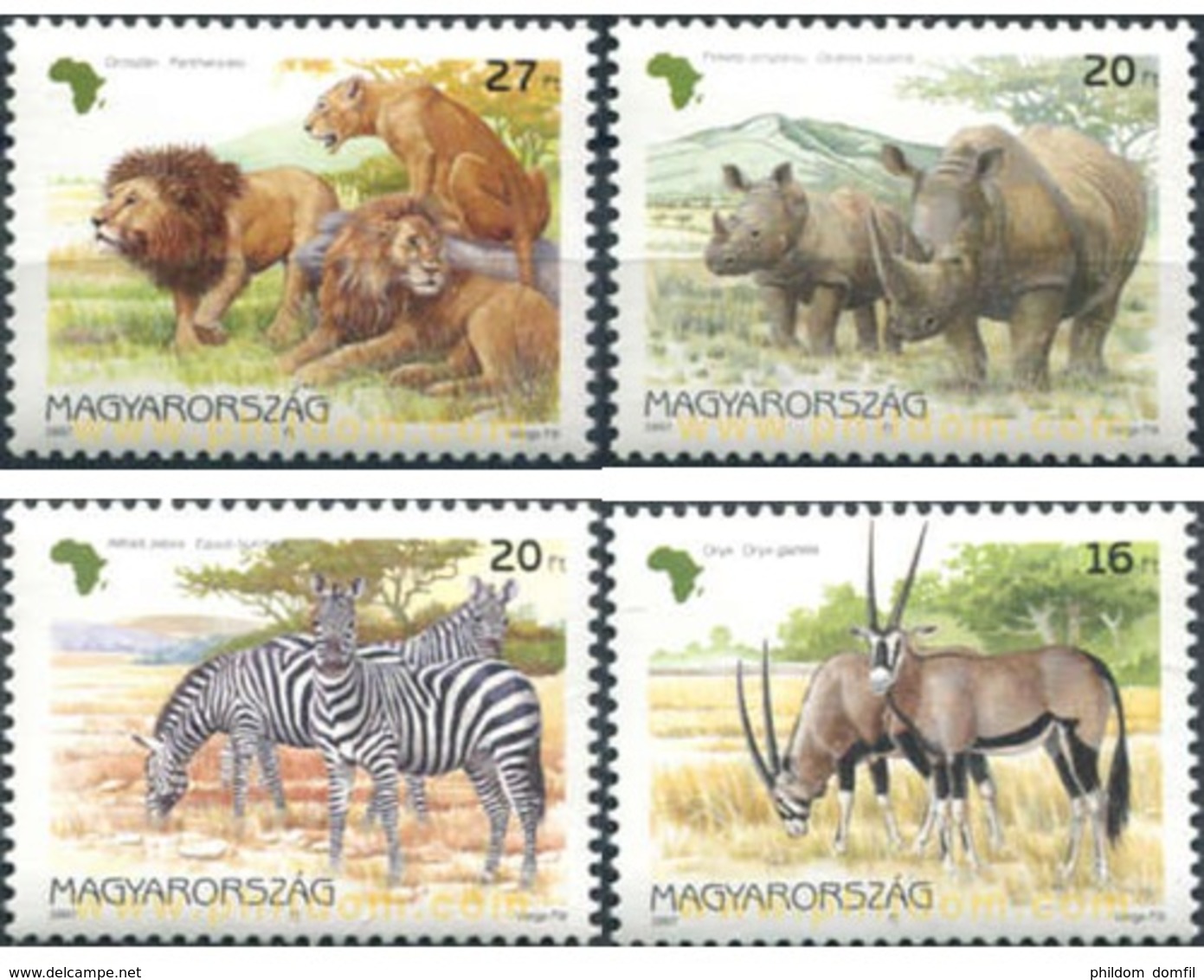 Ref. 64358 * MNH * - HUNGARY. 1997. AFRICAN FAUNA . FAUNA AFRICANA - Sonstige & Ohne Zuordnung