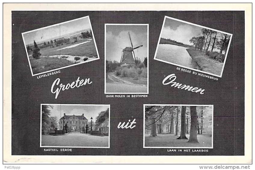 (Veel Van 3 Ansichtkaarten)  NEDERLAND Netherlands ( Overijssel ) Groeten Uit OMMEN  - CPSM PF - Pays-Bas - Ommen