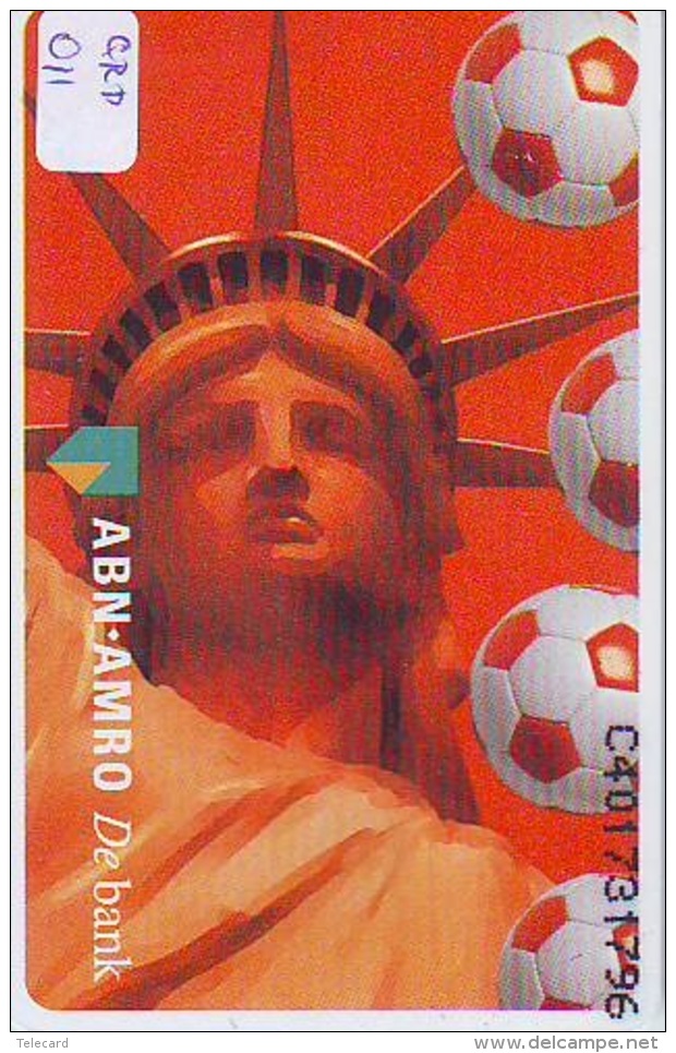 NEDERLAND CHIP PHONECARD CRD-011 * USA LIBERTY STATUE * ABN-AMRO * WK VOETBAL* Telecarte A PUCE PAYS-BAS * NL  MINT - Altri & Non Classificati