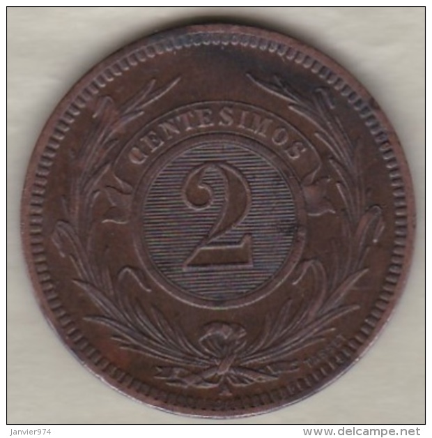 REPUBLICA ORIENTAL DEL URUGUAY. 2 CENTESIMOS 1869 A PARIS . KM# 12 - Uruguay