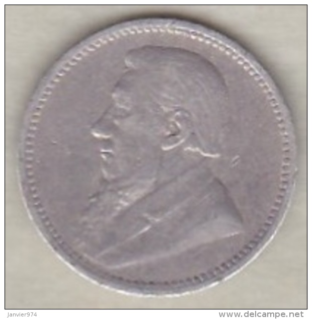 AFRIQUE Du SUD . 3 PENCE 1896 Z.A.R . PAUL KRUGER . ARGENT . KM# 3 - Afrique Du Sud