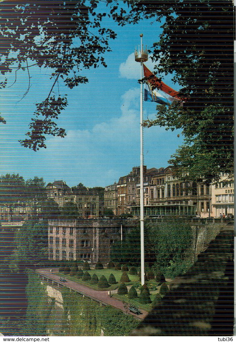 LUSSEMBURGO , BOULEVARD ROOSEVELT  ET PROMENADES VALLEE DE LA PETRUSSE, COLORI,VIAGGIATA , 1964 ,  BOLOGNA - ITALIA - Luxemburgo - Ciudad