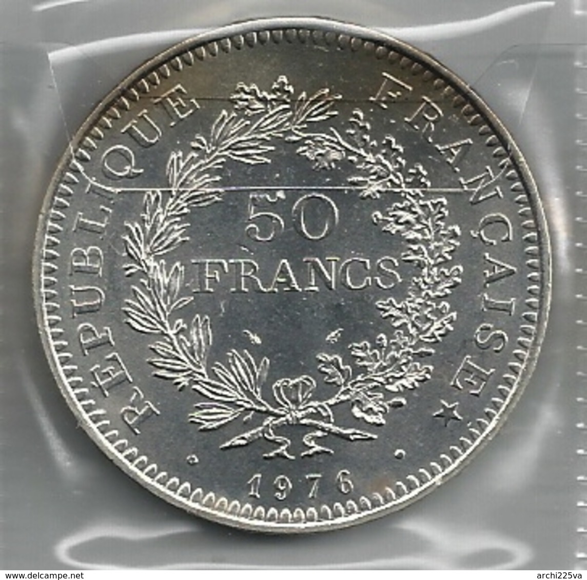 FRANCIA 1976 A - Liberté, Égalité, Fraternité - 50 Francs SPL / FDC - Argento / Argent / Silver - Conf. In Bust. (3 Foto - Altri & Non Classificati