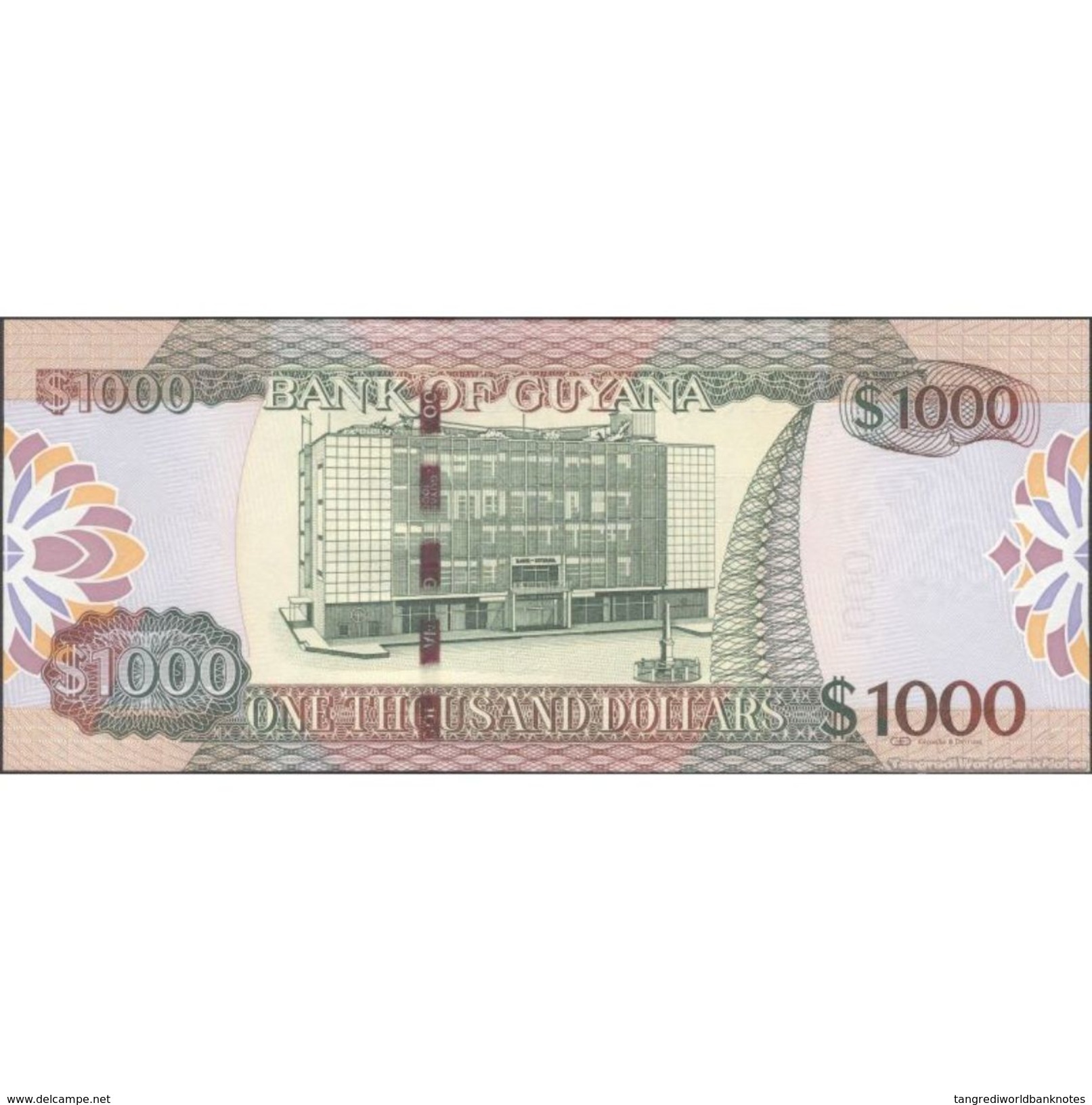 TWN - GUYANA 39 - 1000 1.000 Dollars 2011 Prefix AX - Signatures: Williams & A. Singh - Printer: G&D UNC - Guyana