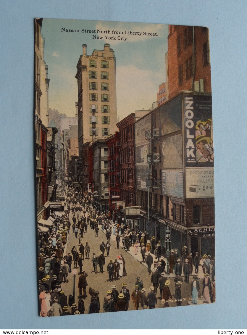 NASSAU Street North From LIBERTY Street New York City ( H. Finkelstein ) Anno 19?? ( See Photo ) ! - Orte & Plätze