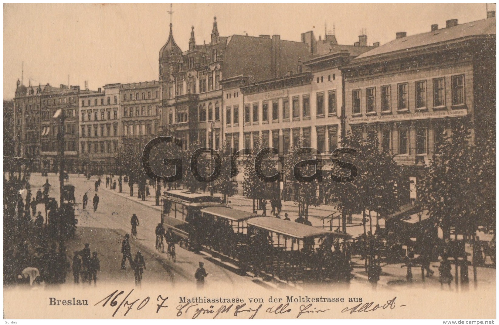 Poland - Breslau - Wroclaw - Matthiasstrasse - Tram - Polen