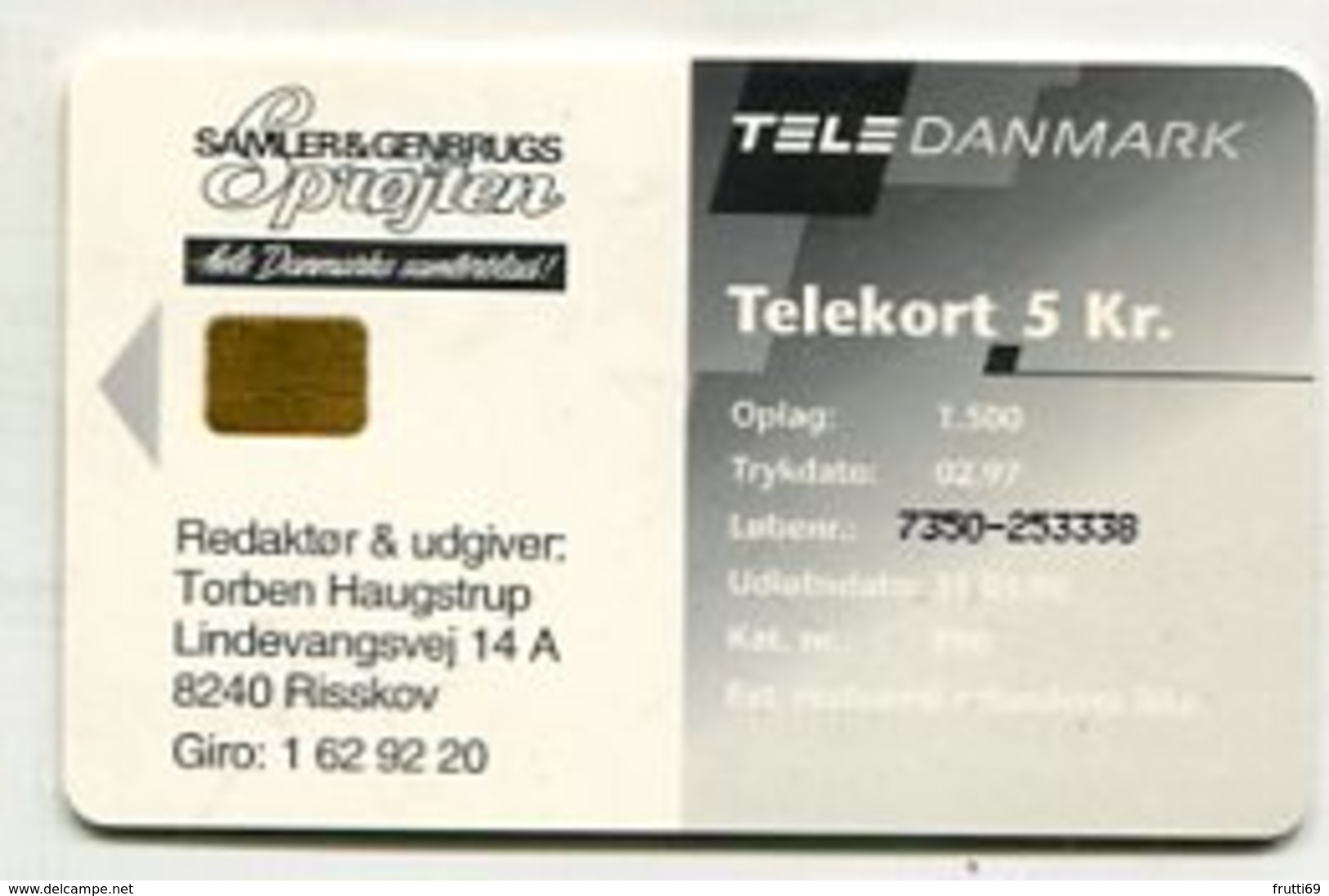TK 35311 DENMARK - Chip P96 Sprojten Probably MINT 1 500 Ex. - Denmark