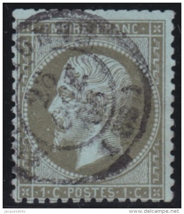 France    .    Yvert   .    19      .     O     .   Oblitéré - 1862 Napoleon III