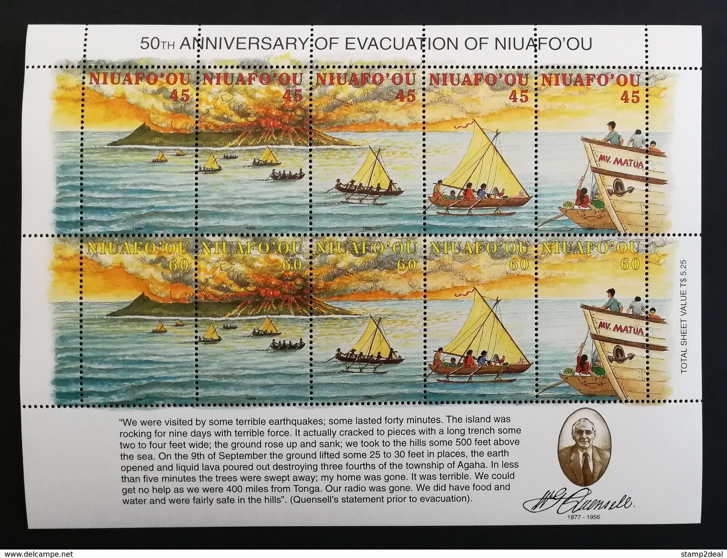 Niuafo'ou 1996** Klb.308-17. Evacuation Of Niuafo'ou [19;150] - Autres & Non Classés