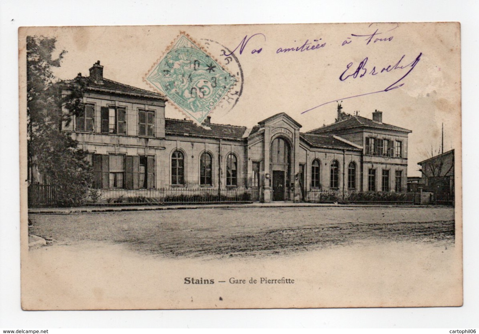 - CPA STAINS (93) - Gare De Pierrefitte 1905 - - Stains