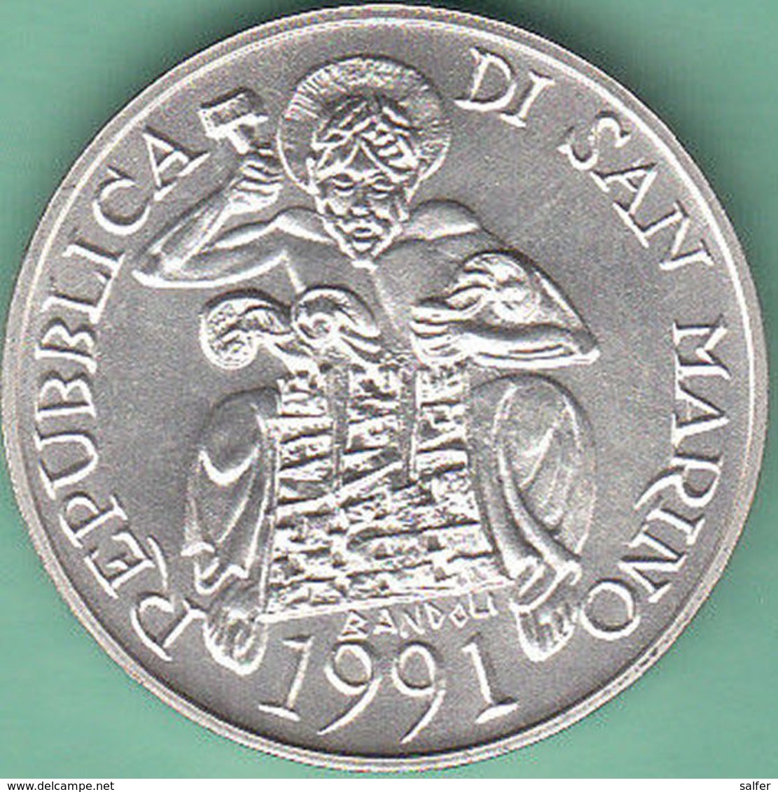 SAN MARINO 1991  OLIMPIADI BARCELLONA  L. 500 Argento FDC - San Marino