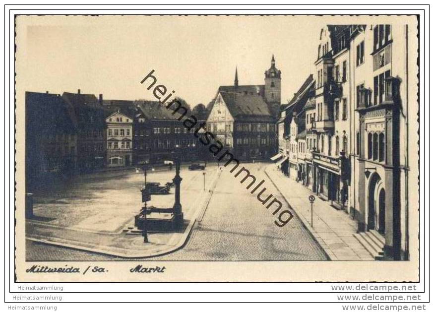 Mittweida - Markt - Foto-AK - Mittweida