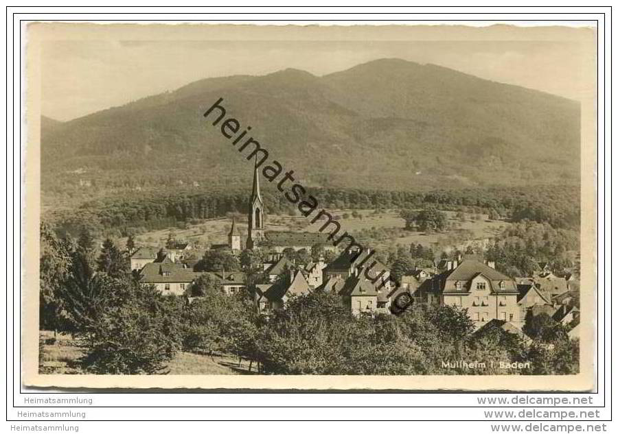 Müllheim - Gesamtansicht - Foto-AK 1939 - Muellheim