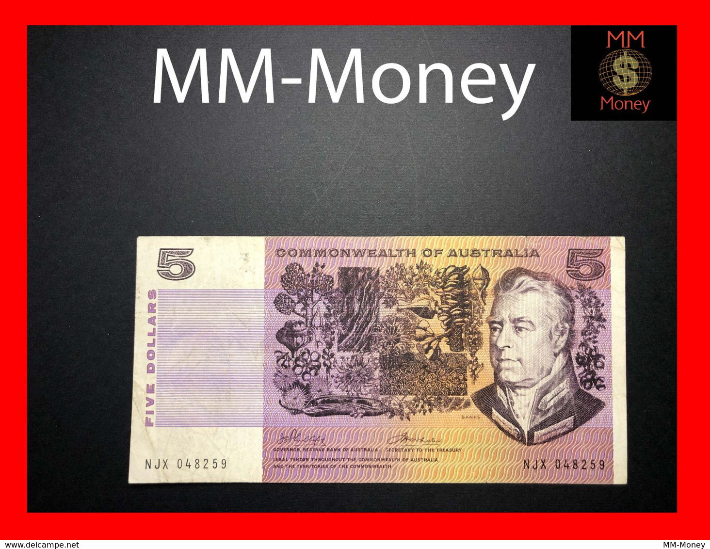 AUSTRALIA 5 $ 1972 P. 39  "commonwealth"   *sig. Phillips - Wheeler*    VF     [MM-Money] - 1966-72 Reserve Bank Of Australia