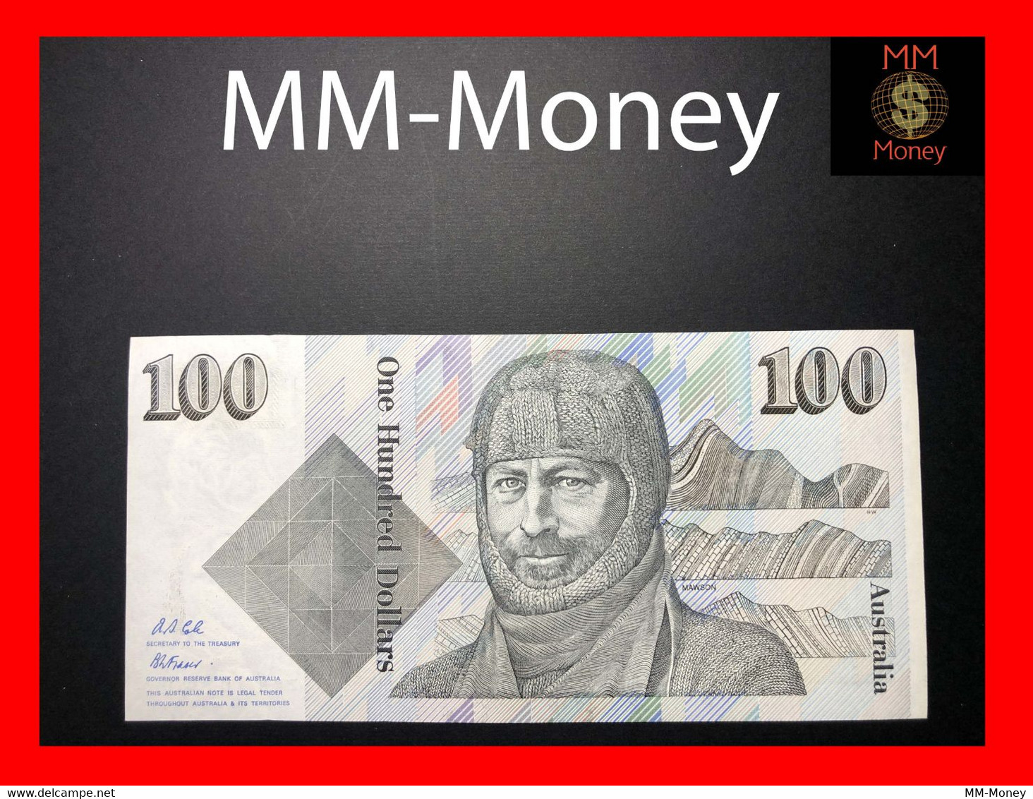 AUSTRALIA 100 $ 1992 P. 48 D  Sig.  Fraser - Cole  AUNC  [MM-Money] - 1974-94 Australia Reserve Bank (paper Notes)