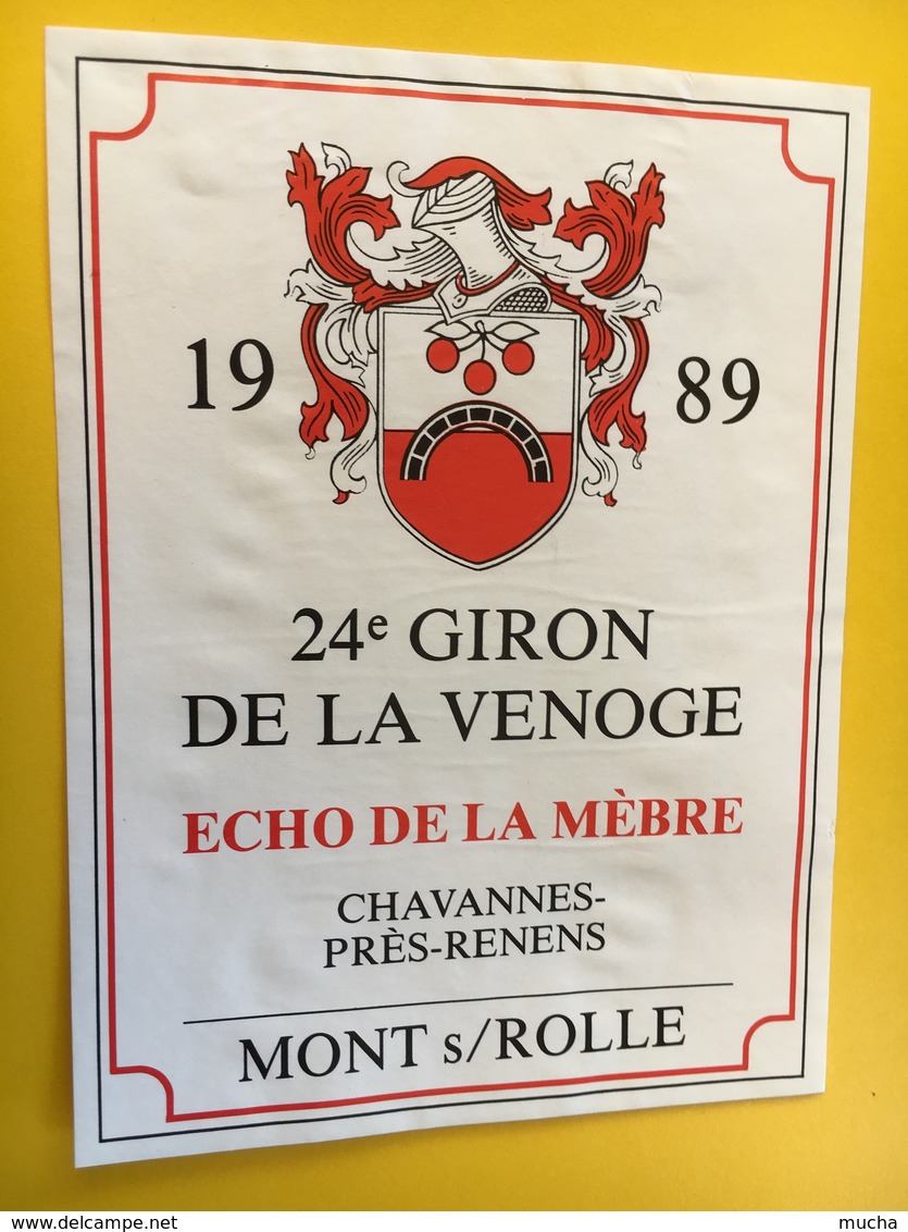 8778 - 24e Giron De La Venoge Echo De La Mèbre 1989  Suisse 2 étiquettes - Musique