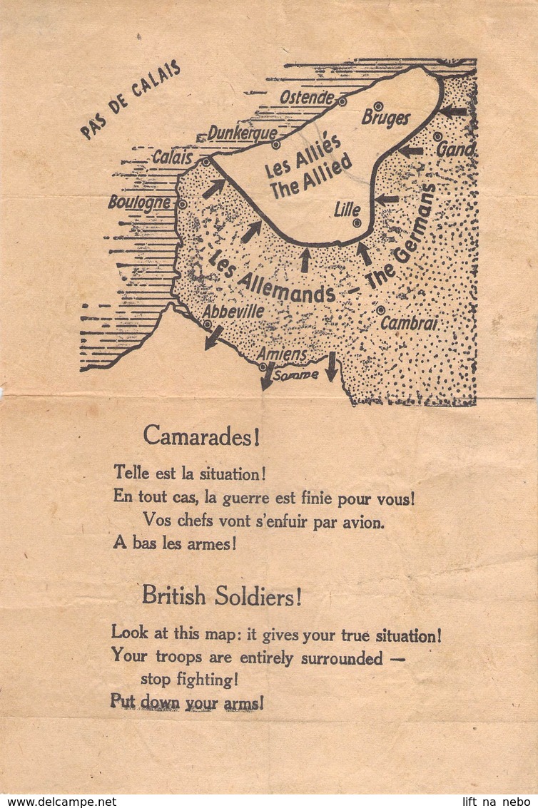 WWII WW2 German Propaganda Leaflet Tract Flugblatt, Camarades! Telle Est La Situation!, FREE SHIPPING - Non Classés