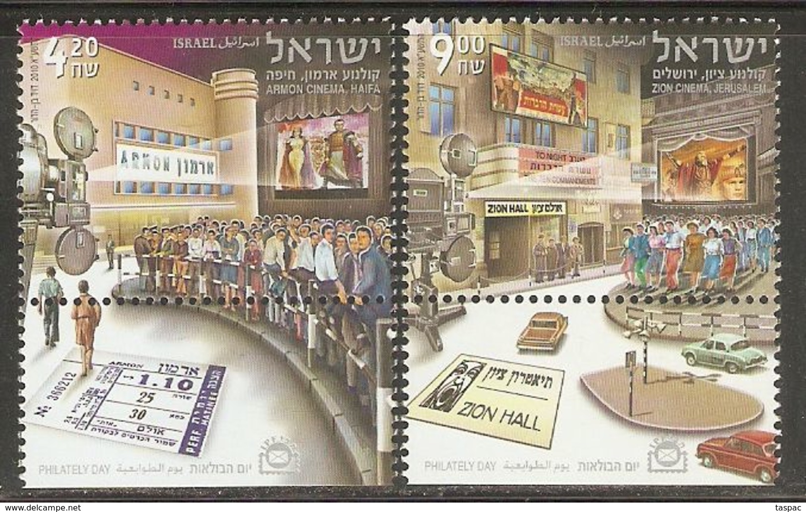 Israel 2010 Mi# 2176-2177 ** MNH - With Tabs - Cinema - Nuovi (con Tab)