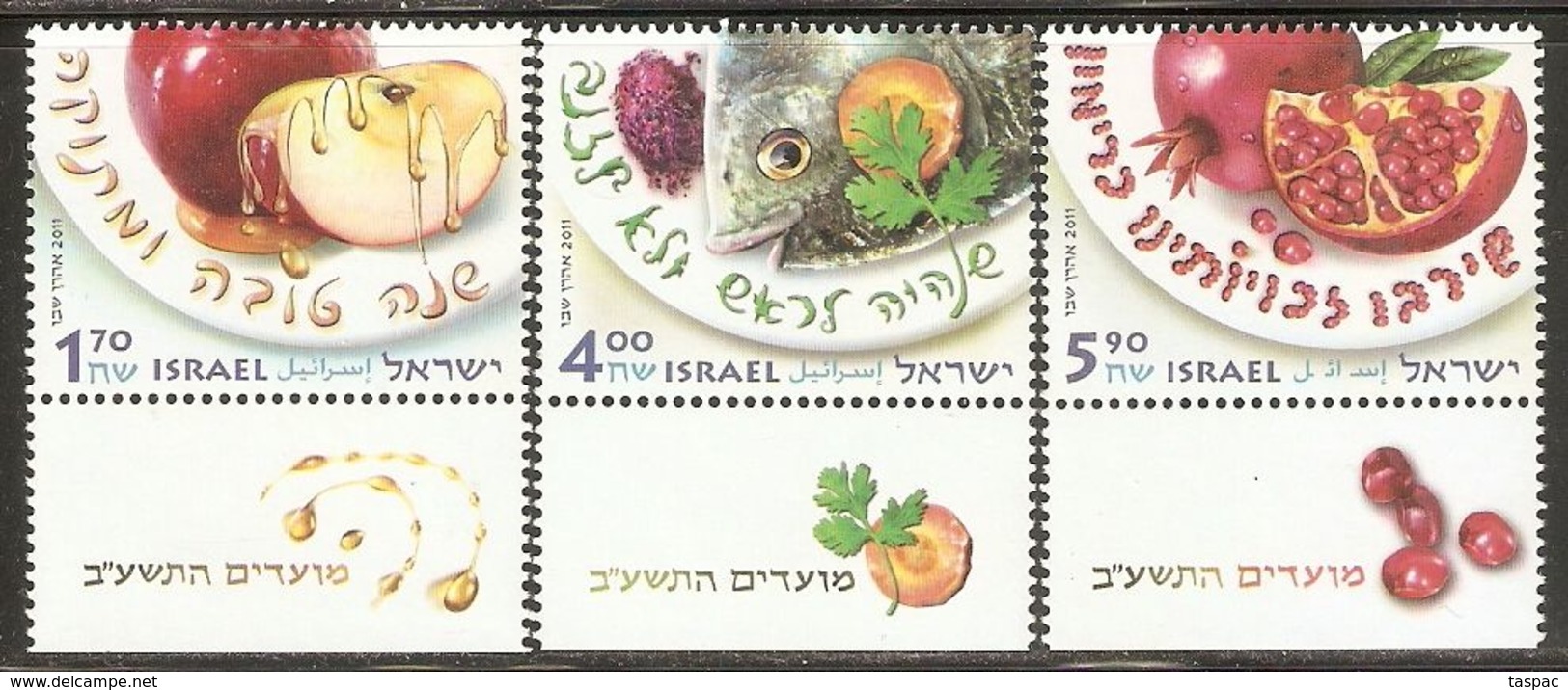 Israel 2011 Mi# 2242-2244 ** MNH - With Tabs - Food - Nuovi (con Tab)