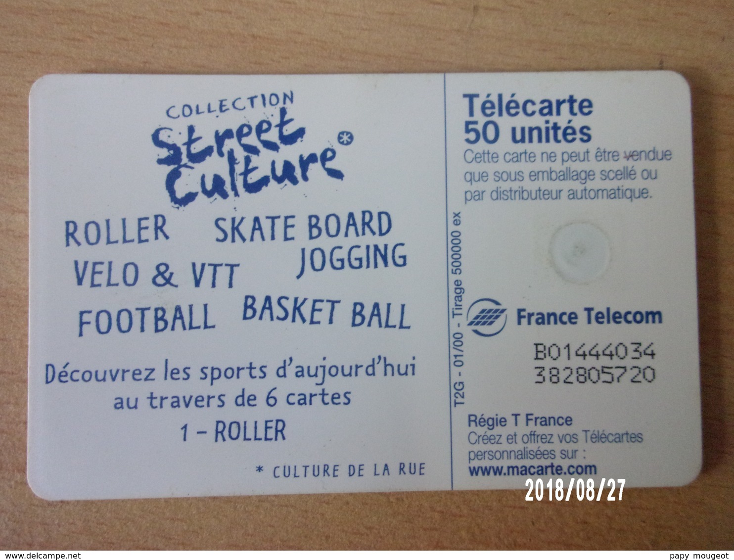 F1025 Culture De La Rue - 1 Roller 50U GEM 01/00 - 2000