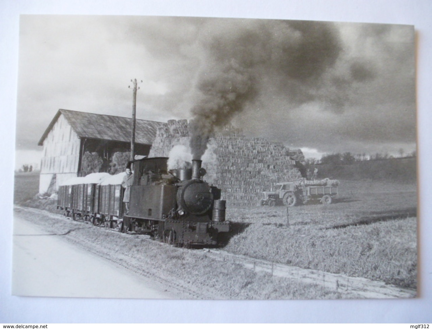 AISNE (02) Sucrerie D'OEUILLY-MAIZY Locomotive Vapeur COUILLET 030T N°2  En 1961 Voie étroite 60 Cm - Voir Les 2 Scans - Trains