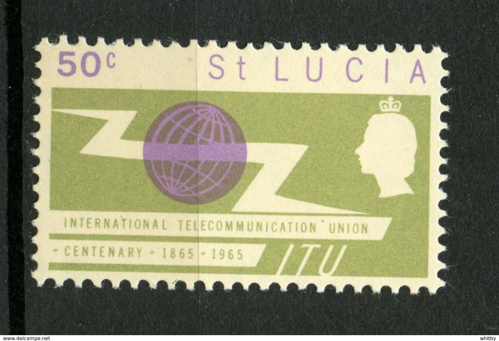 St. Lucia 1965 50c ITU Issue #198 MNH - St.Lucia (1979-...)