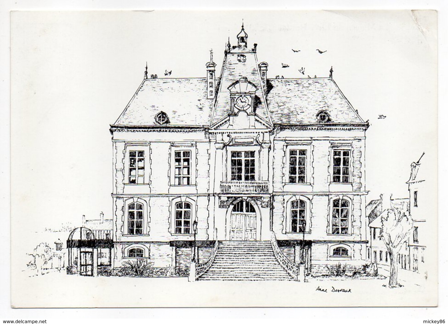 ROUTOT--1990--illustrateur Anne Desvaux--Mairie-La Maison Du Lin--cachet Rond  ROUTOT-27 - Routot