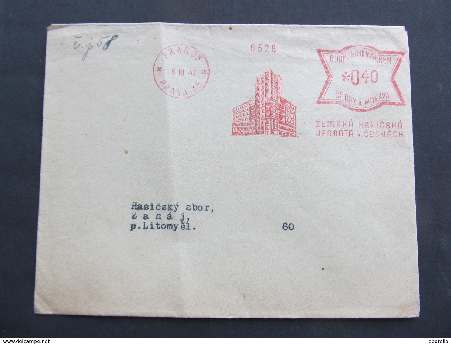 BRIEF Praha 35 Zemska Hasicska 1942  Frankotype Freistempel Postfreistempel// N7374 - Briefe U. Dokumente