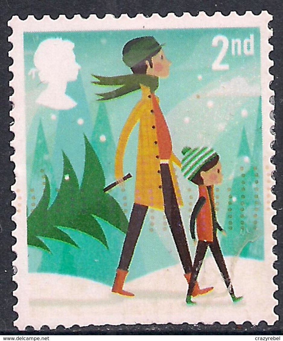 GB 2014 QE2 2nd Class Christmas SG 3650 Used Stamp ( F1391 ) - Used Stamps