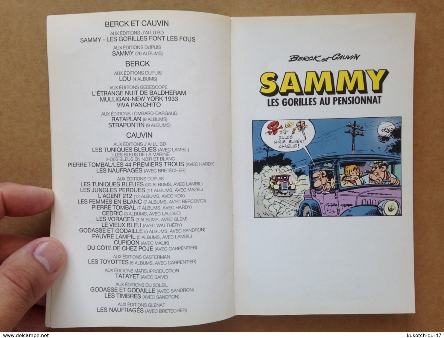 BD Sammy - Les Gorilles Au Pensionnat - Berck (J'ai Lu) - Sammy