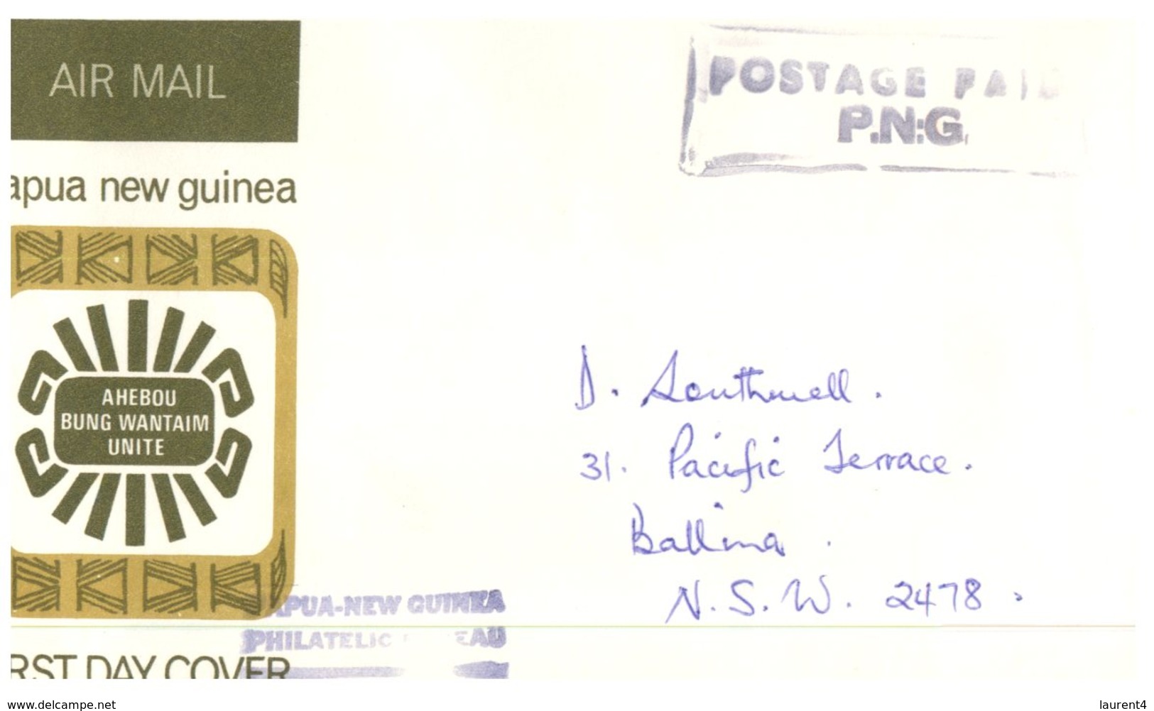 (456) Papua New Guina Cover Posted To Australia - Postage Paid PNG - Papouasie-Nouvelle-Guinée