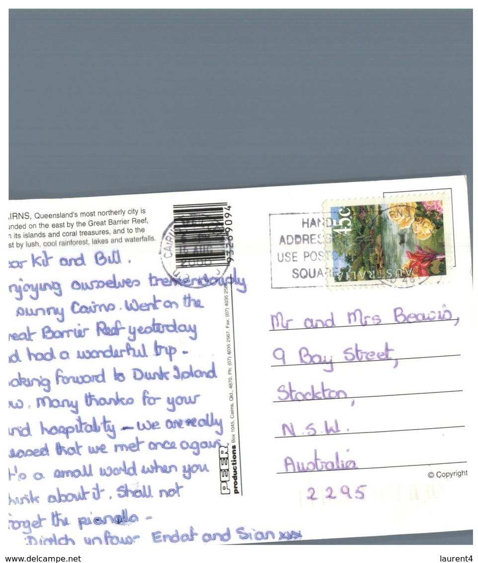 (100) Australia - (with Stamp At Back Of Postcard) - QLD - Cairns - Cairns