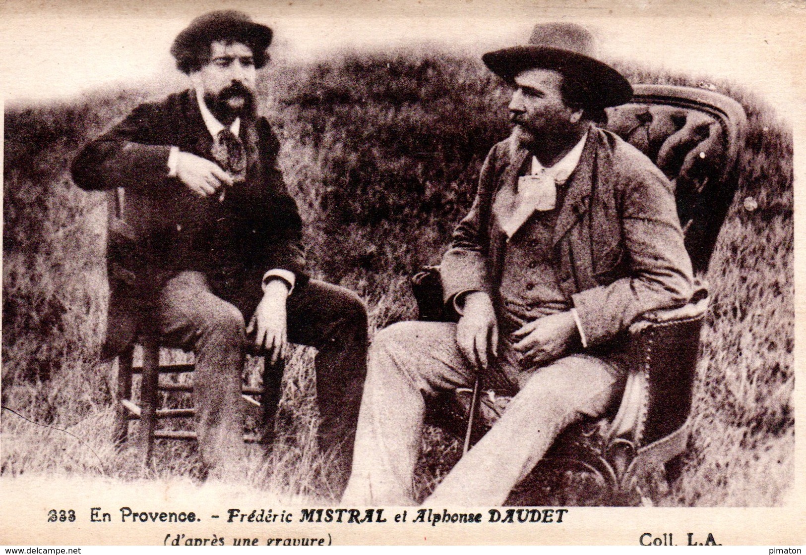 En Provence - Frédéric MISTRAL Et Alphonse DAUDET ( D'aprés Une Gravure ) - Silhouettes