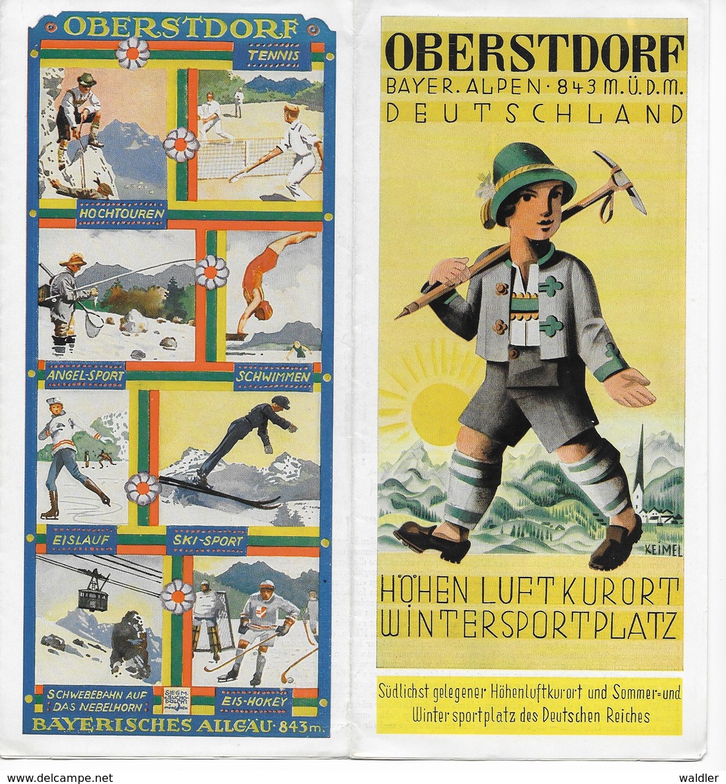 REISE PROSPEKT OBERSTDORF MIT VERMIETER-VERZEICHNIS U. PREISLISTE 1931 - Dépliants Touristiques