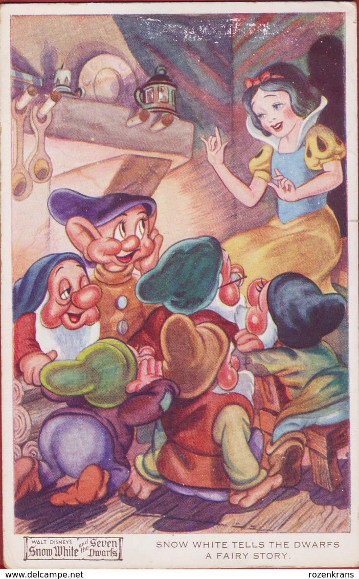 1938 Valentine's Seven Dwarfs Snow-White Film Sneeuwwitje Blanche Neige Disney Walt Old (fold) - Autres & Non Classés