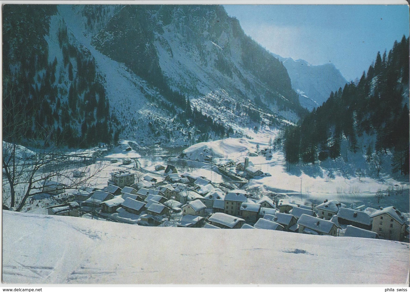 Campo Blenio - Veduta Del Paese Im Winter En Hiver - Blenio